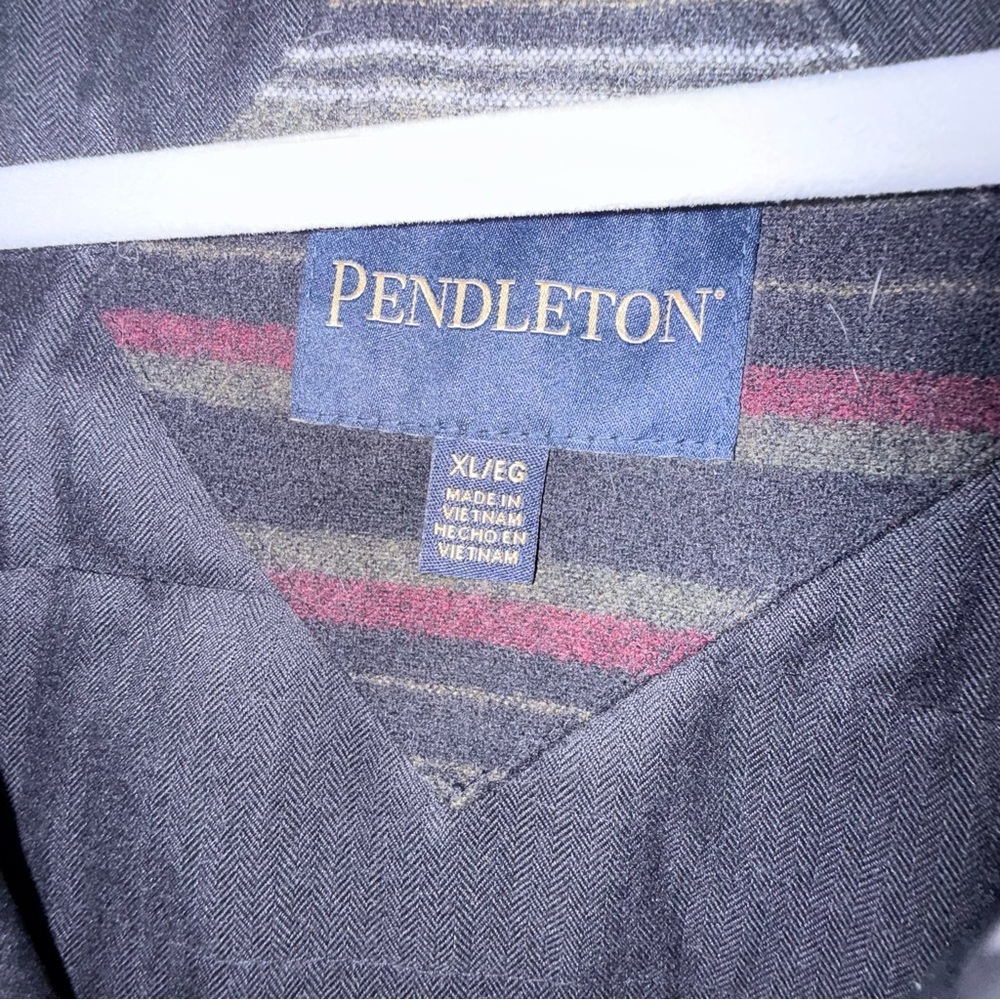 Pendleton Gray and Red Striped Jacket - image 3